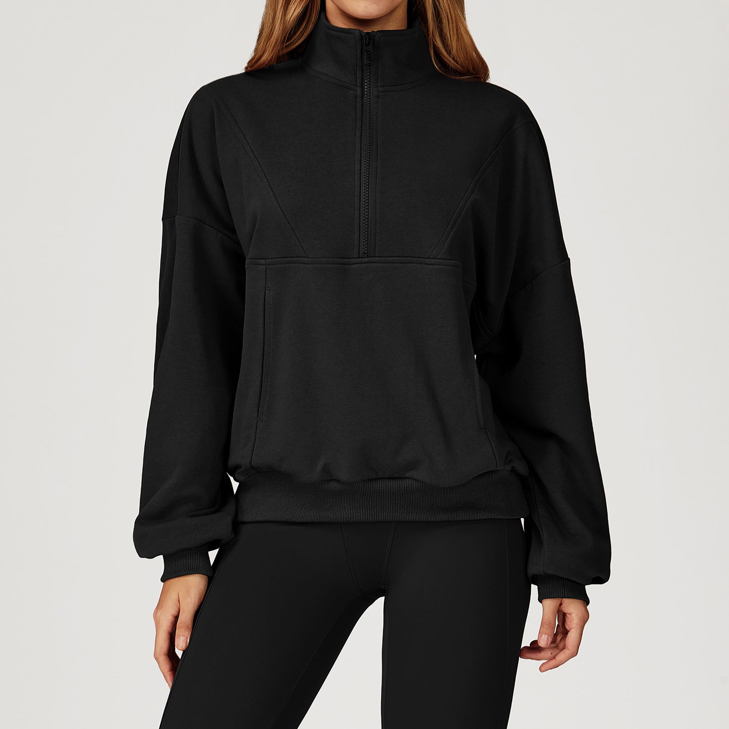 Casual Zippered Sweater - threadspired