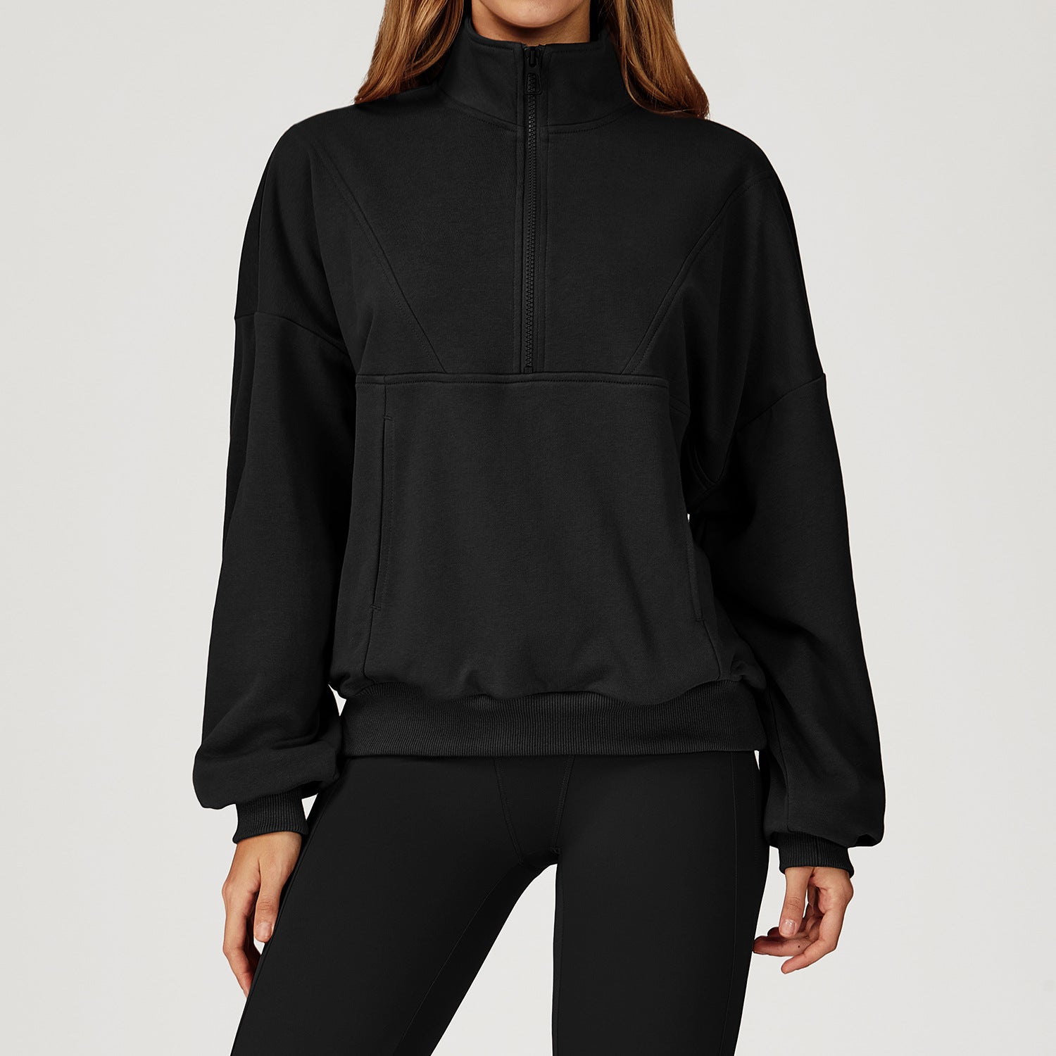 Casual Zippered Sweater - threadspired