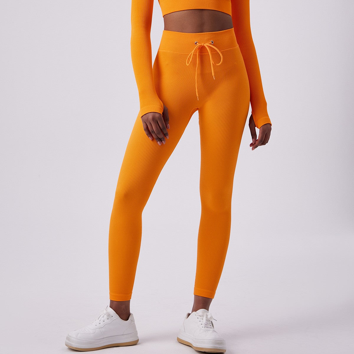 Adjustable Drawstring Yoga Pants - threadspired