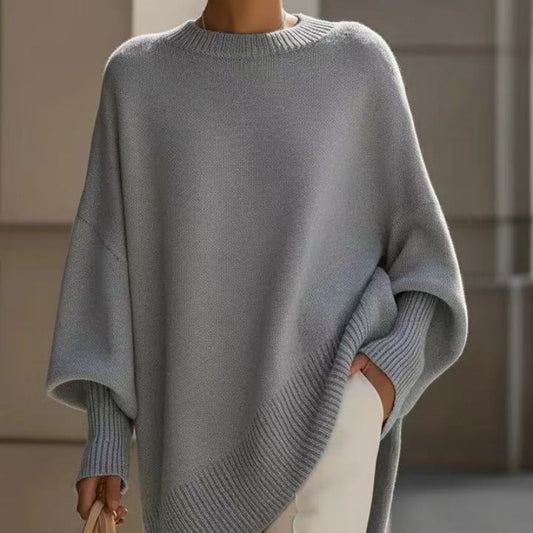 Thick Round Neck Knitted Pullover Sweater