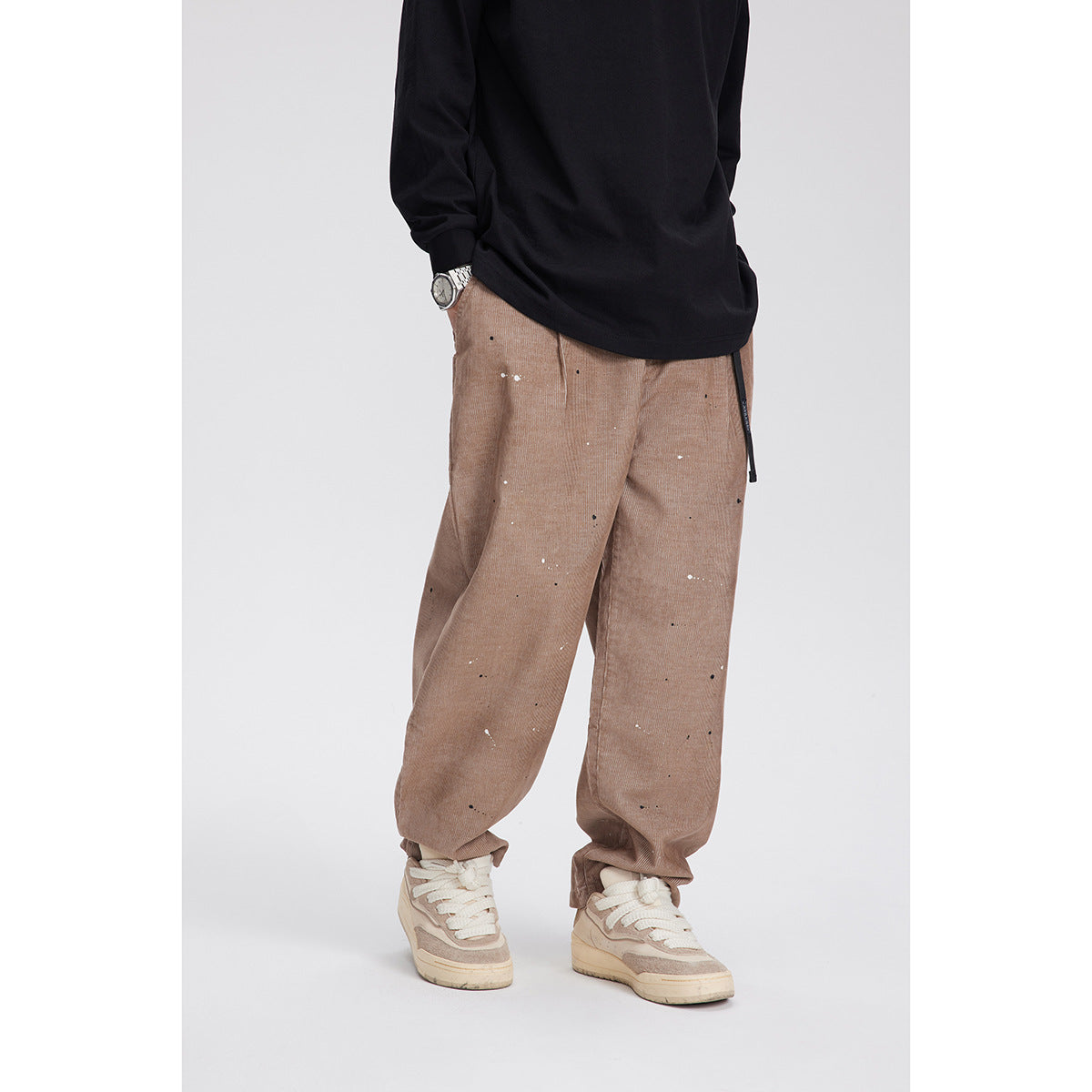 Oversized Paint-spilll Trousers - threadspired