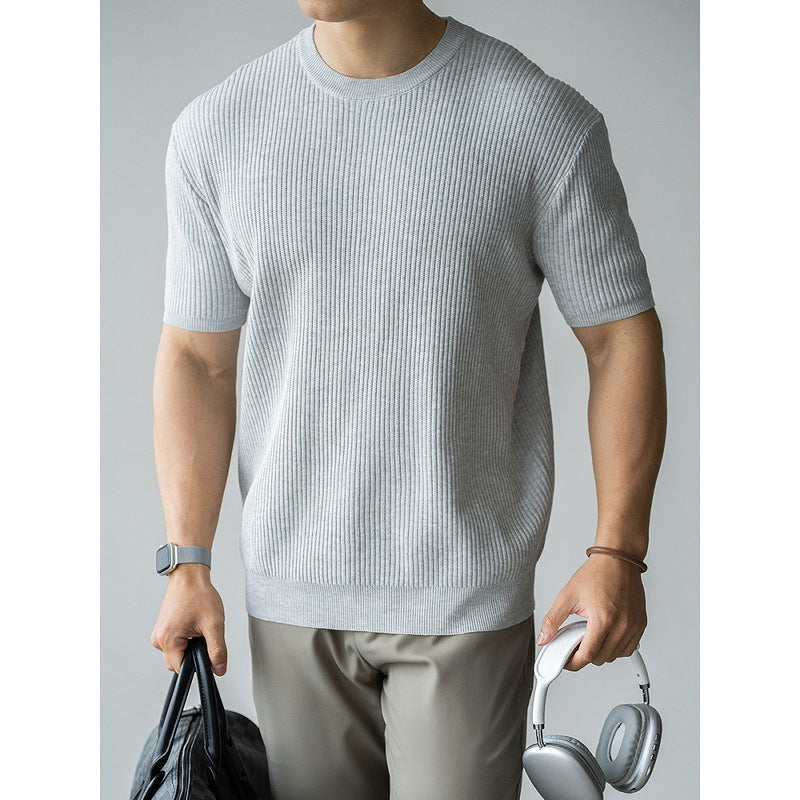 Slim-fit Ribbed Casual Top - threadspired
