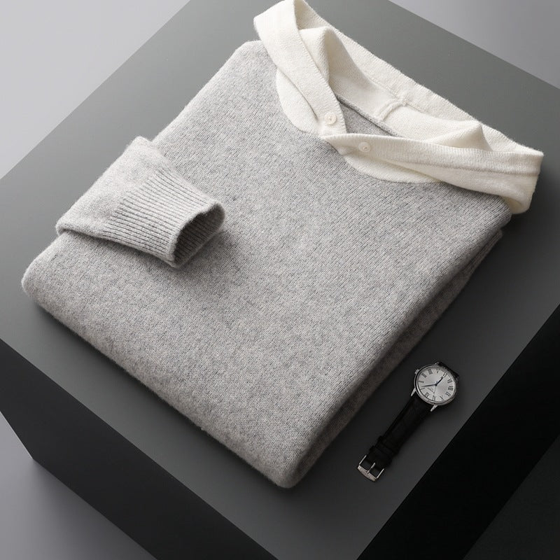 Crew-Neck Full-Wool Sweater - threadspired