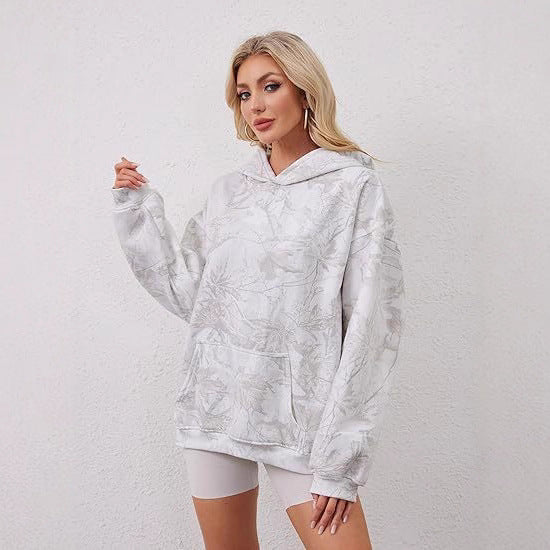 Maple Leaf Patterned Hoodie - threadspired