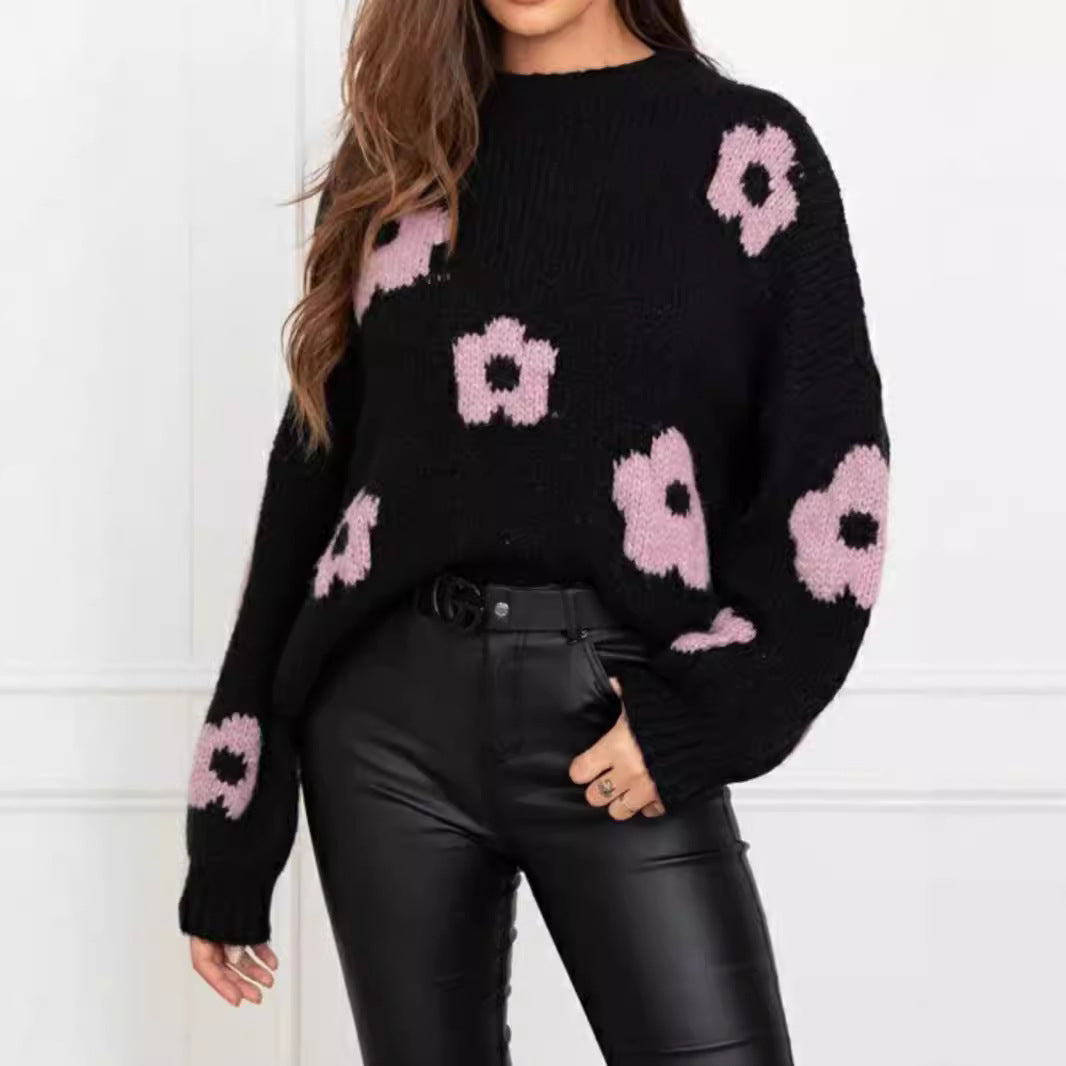 Sweaters, Women's Floral Sweater
